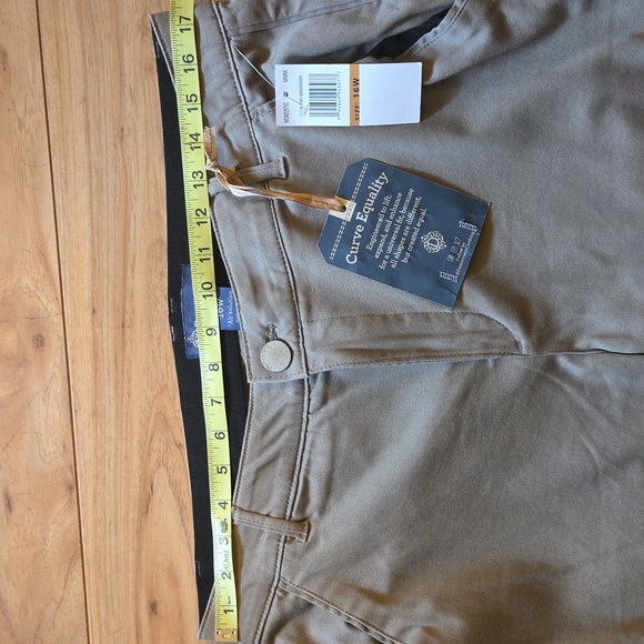 DEMOCRACY Pants Womens Size 16W Brown Chino "AB" Solution NWT - Picture 10 of 12